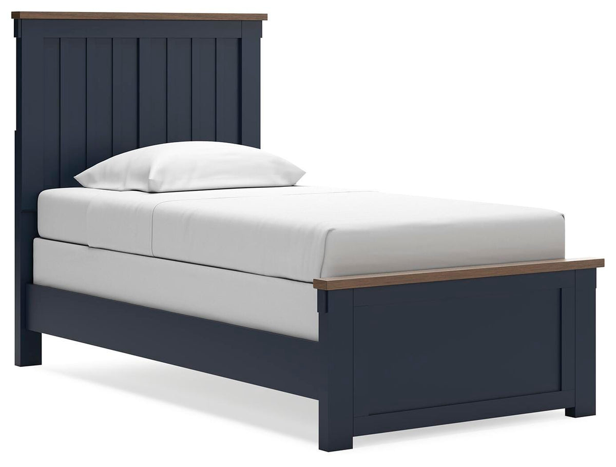 Landocken Panel Bed, Dresser and Mirror - Brown/Blue  (B414-SI) - Image 10