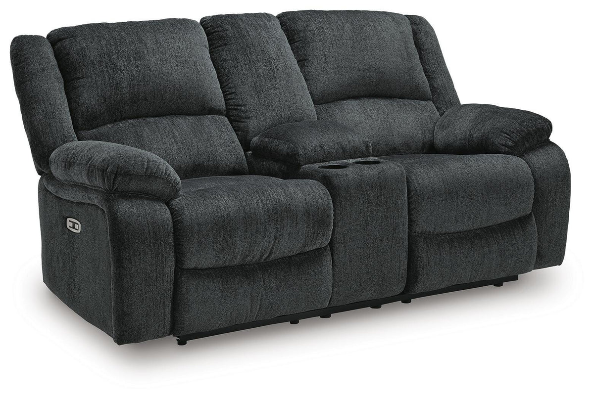 Draycoll Power Reclining Sofa and Loveseat (76504-SI) - Image 4
