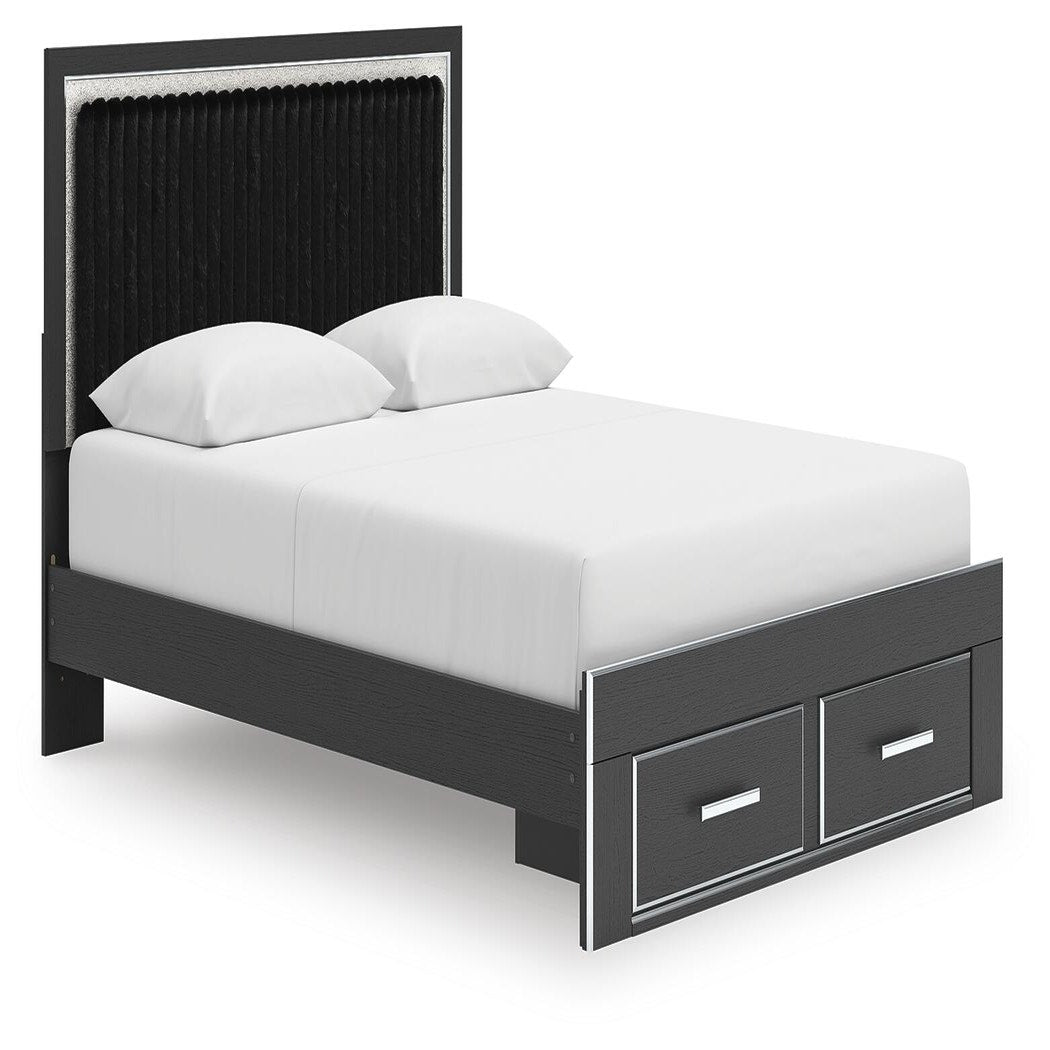 Zuraleus Queen Upholstered Panel Platform Storage Bed (PCB3380-SI)