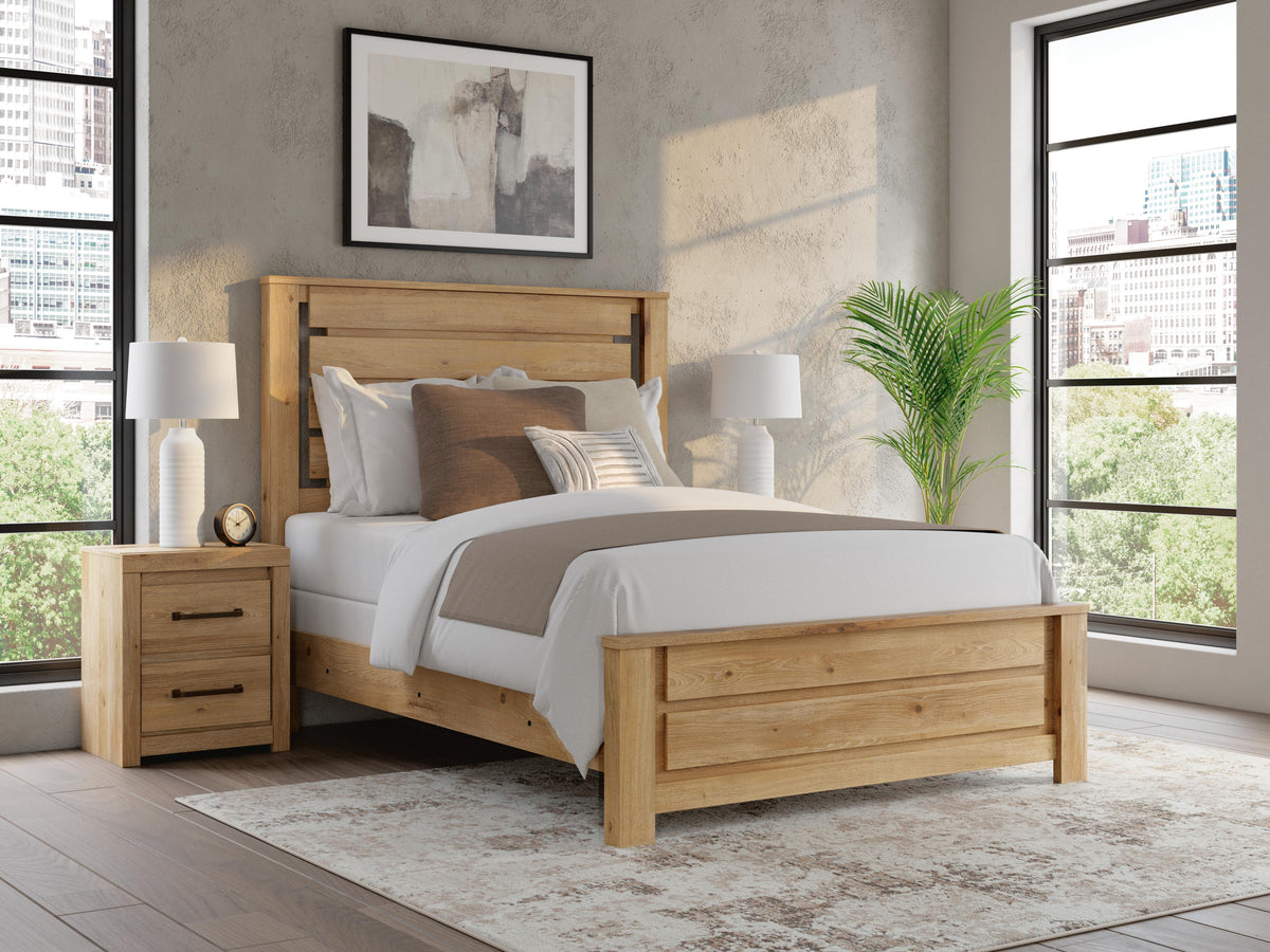 Brozmont Panel Bed - Tan  (B1045-SI) - Image 2