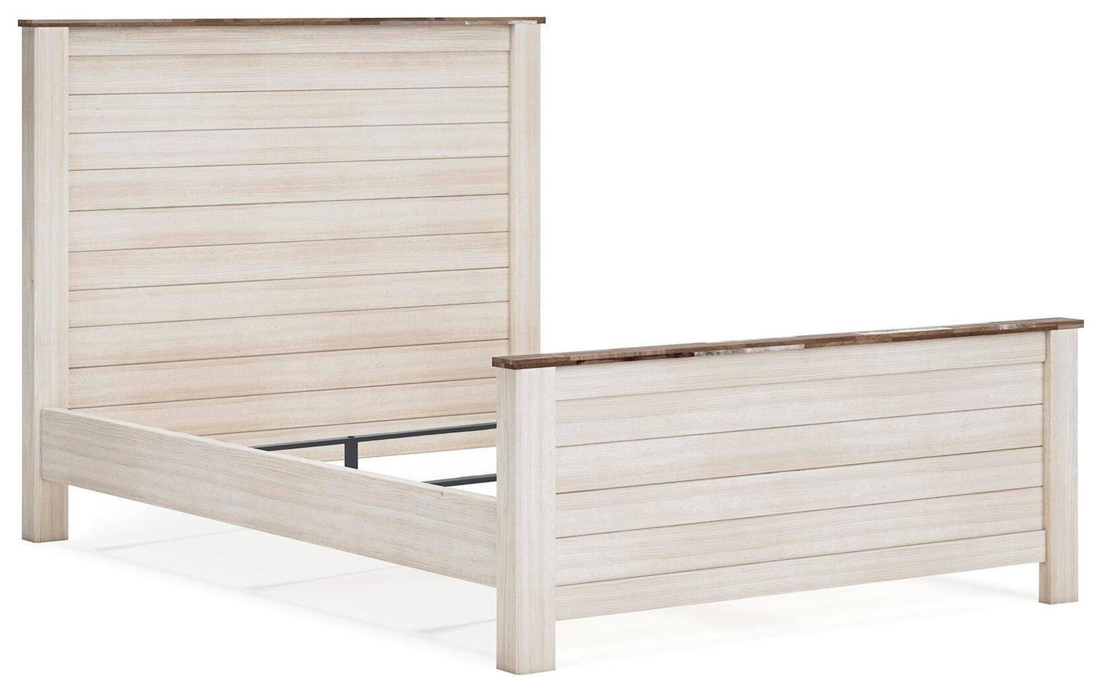 Willowton Panel Bed, Dresser, Mirror, Chest and 2 Nightstands - Whitewash  (B267-SI) - Image 6