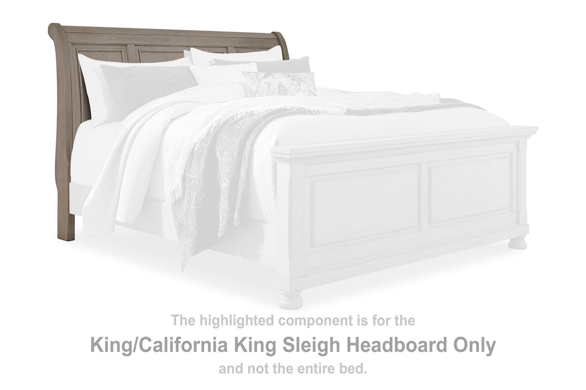 Lettner Sleigh Headboard - Light Gray  (B733-SI)