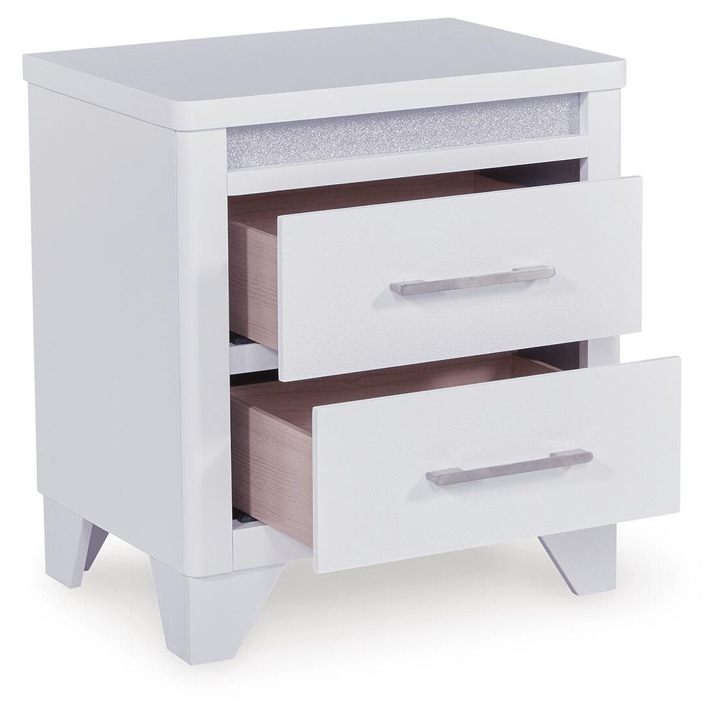 Jarlee Queen Upholstered Panel Bed, Dresser, Mirror, Chest and 2 Nightstands (PCB392-SI) - Image 10