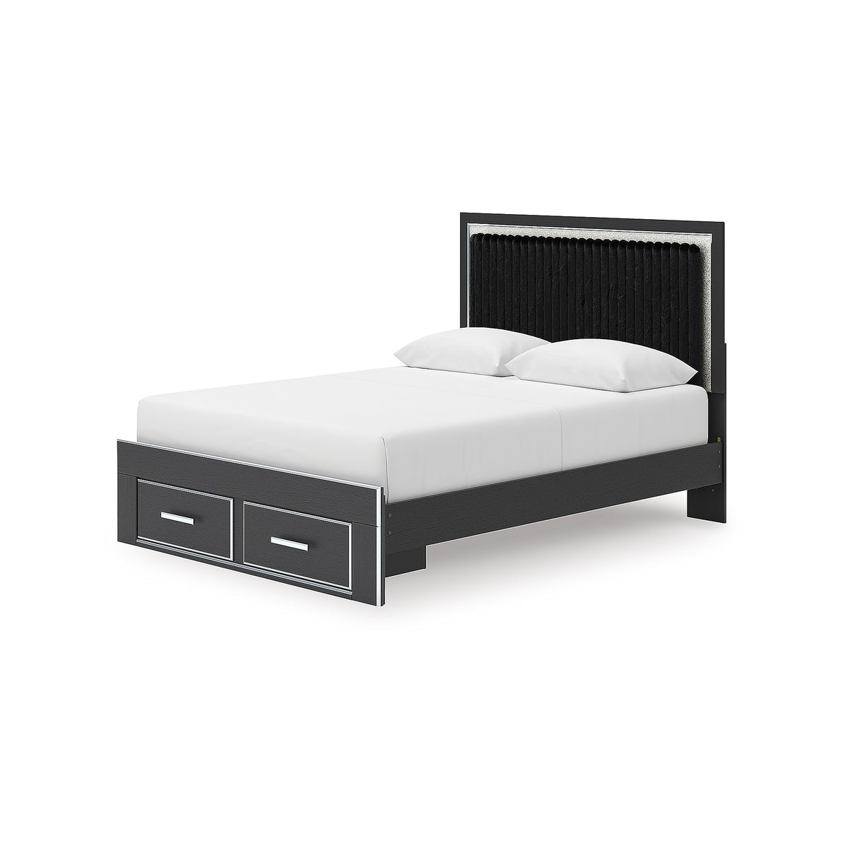 Zuraleus Queen Upholstered Panel Platform Storage Bed, Dresser and Mirror (PCB3380-SI) - Image 15