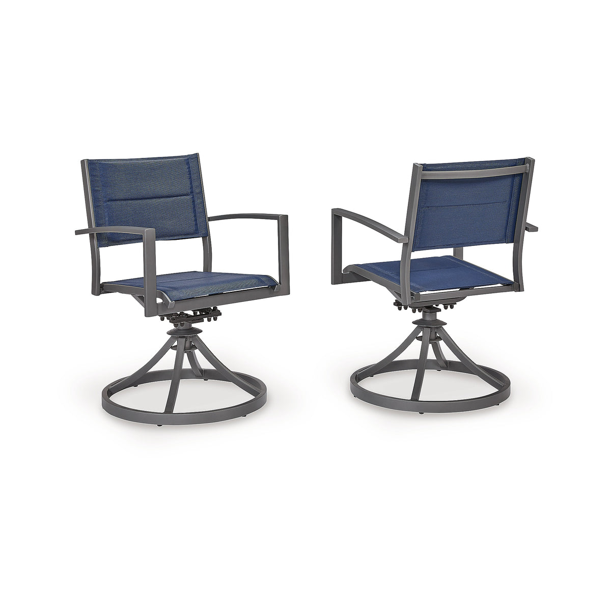 Rocky Creek Outdoor Sling Swivel Chair (Set of 2) (PCP326-SI)