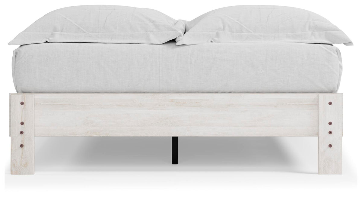 Shawburn Platform Bed - Whitewash  (EB4121-SI) - Image 9