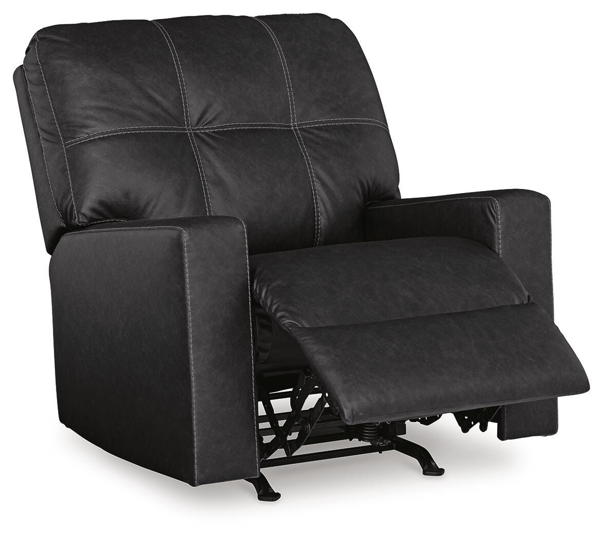 Barlin Mills Recliner and Oversized Accent Ottoman (17004-SI) - Image 7