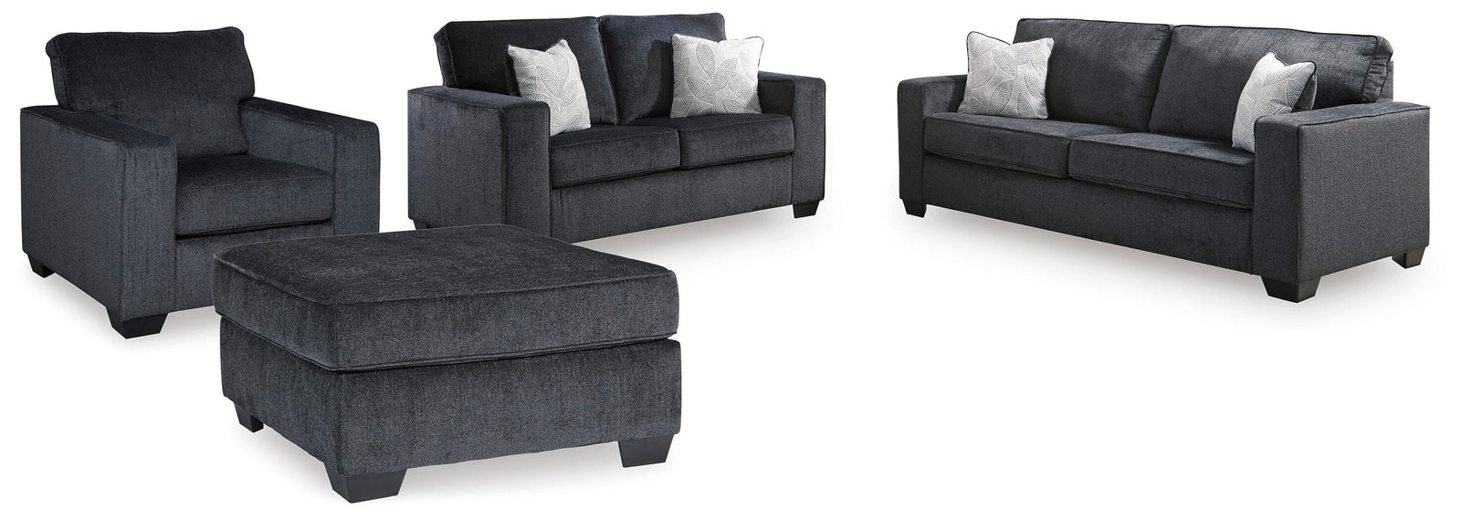 Altari Queen Sofa Sleeper, Loveseat, Chair and Oversized Ottoman (87213-SI)