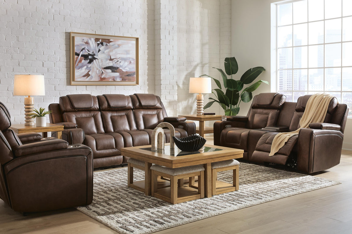 Mestrino Power Reclining Loveseat with Fridge Cooler (PCU14600-SI)