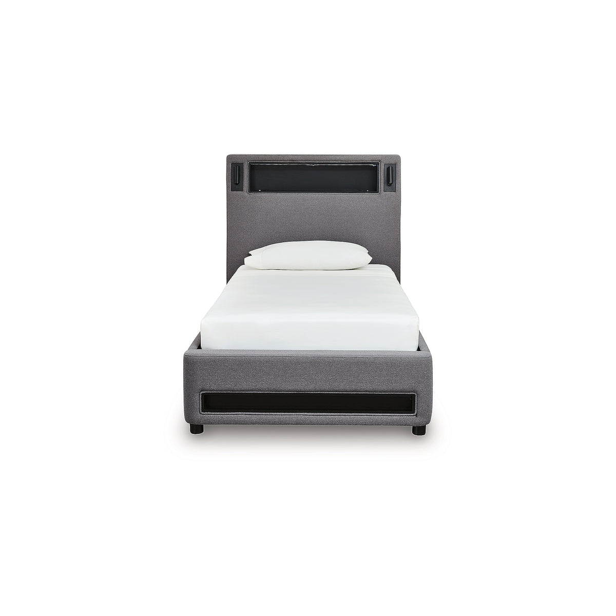 Verishaw Twin Upholstered Bed (PCB2721-SI) - Image 4