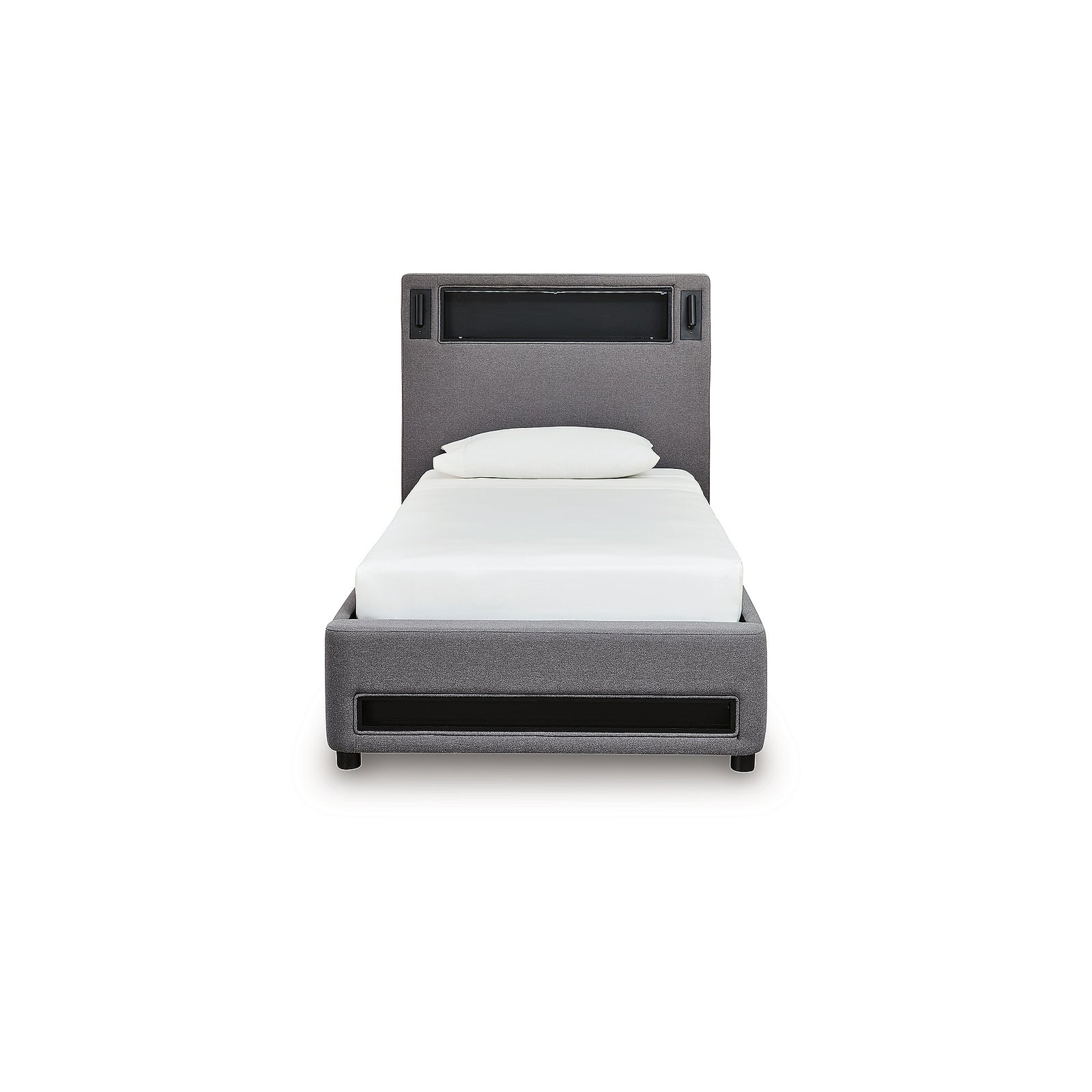 Verishaw Twin Upholstered Bed (PCB2721-SI) - Image 4