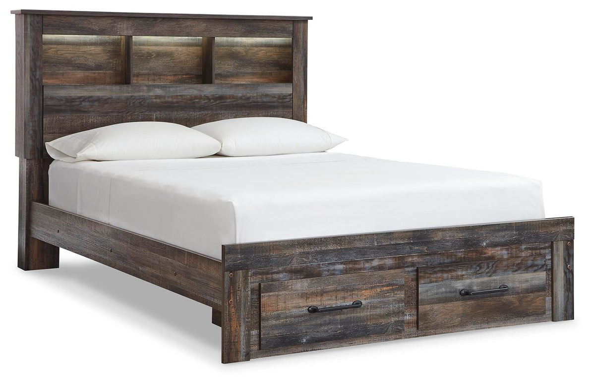 Drystan Bookcase Storage Bed, Dresser, Mirror, Chest and 2 Nightstands - Multi  (B211-SI) - Image 7