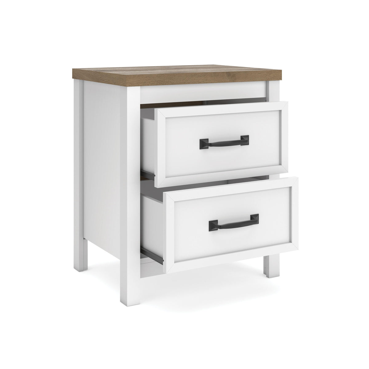 Kerisden Nightstand - White/Brown  (EB1480-SI) - Image 3