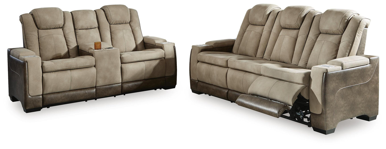 Next-Gen Durapella Power Reclining Sofa and Loveseat (22003-SI)