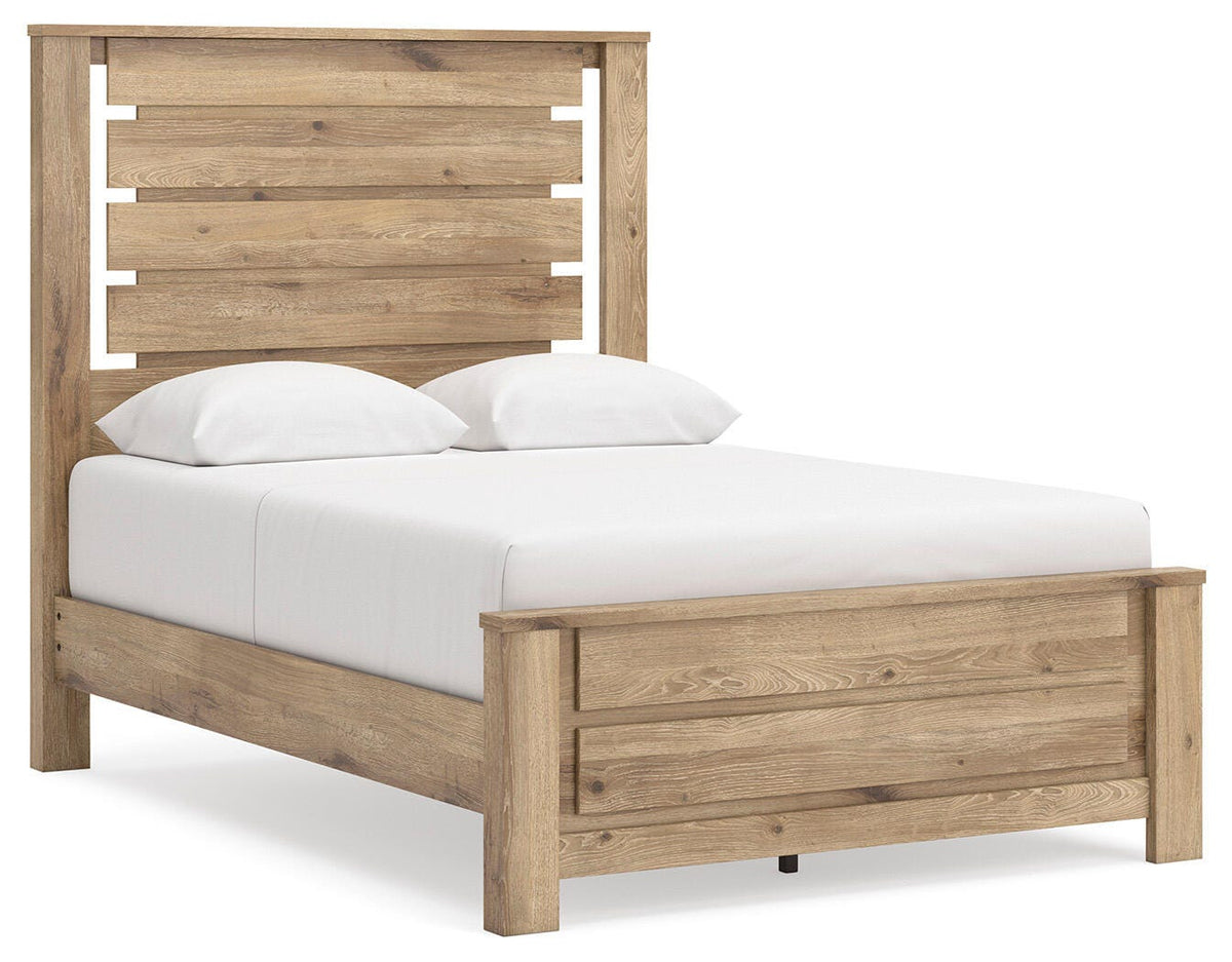 Brozmont Panel Platform Bed, Dresser and Mirror (B1045-SI) - Image 11