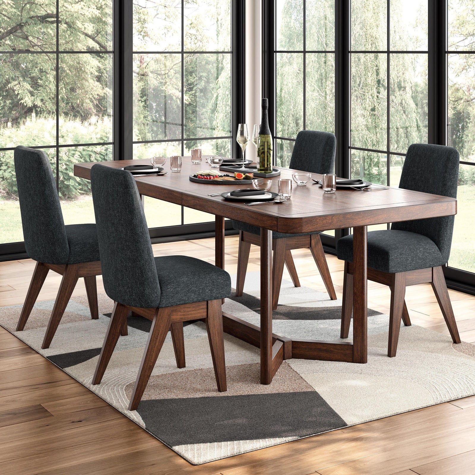 Dilenno Extension Dining Table and 4 Chairs (PCD857-SI) - Image 13