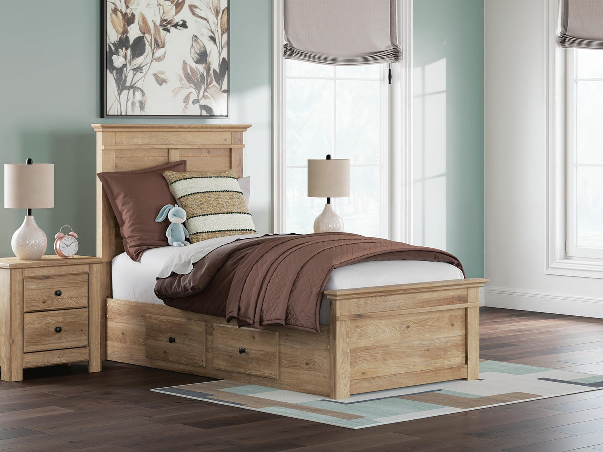 Makidern Twin Panel Storage Bed (PCB1170-SI) - Image 9