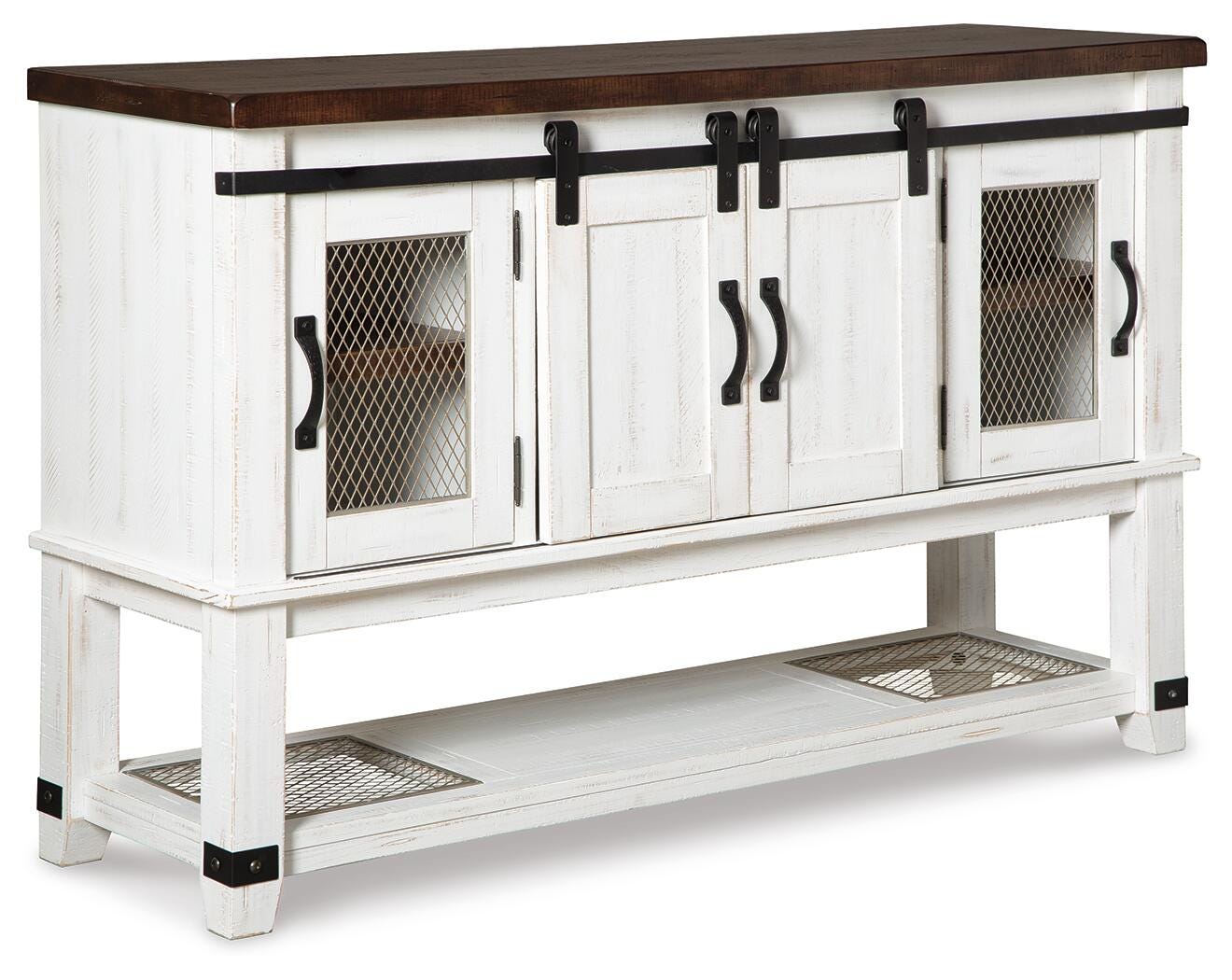 Valebeck Counter Height Dining Table, 4 Barstools and Server (D546-SI) - Image 8