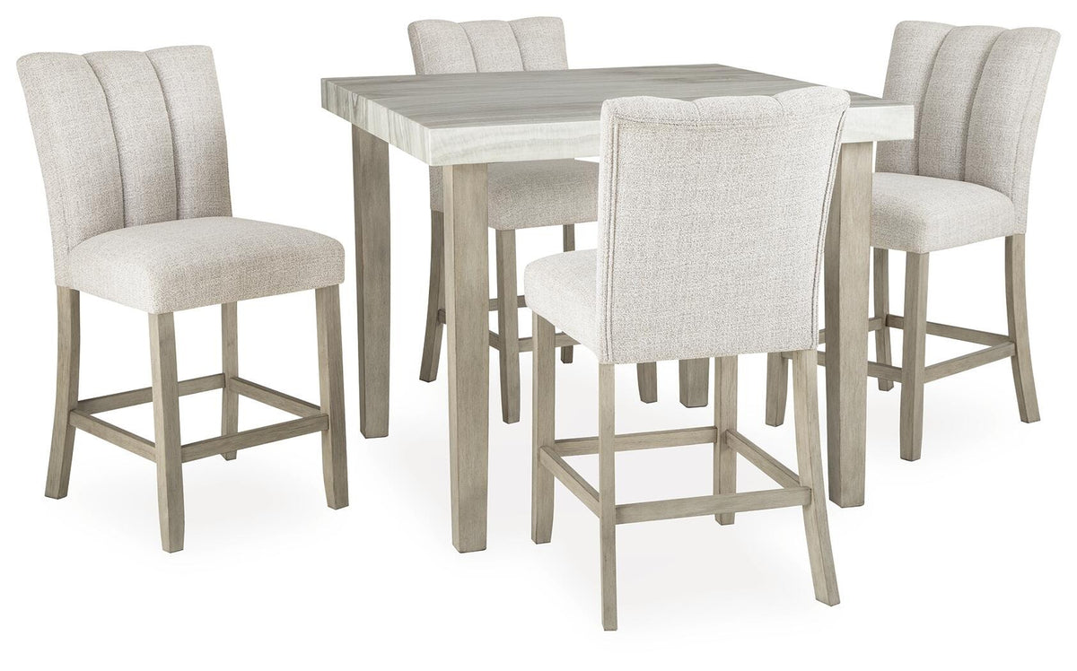 Larawyn Counter Height Dining Table and 4 Barstools (PCD575-SI)