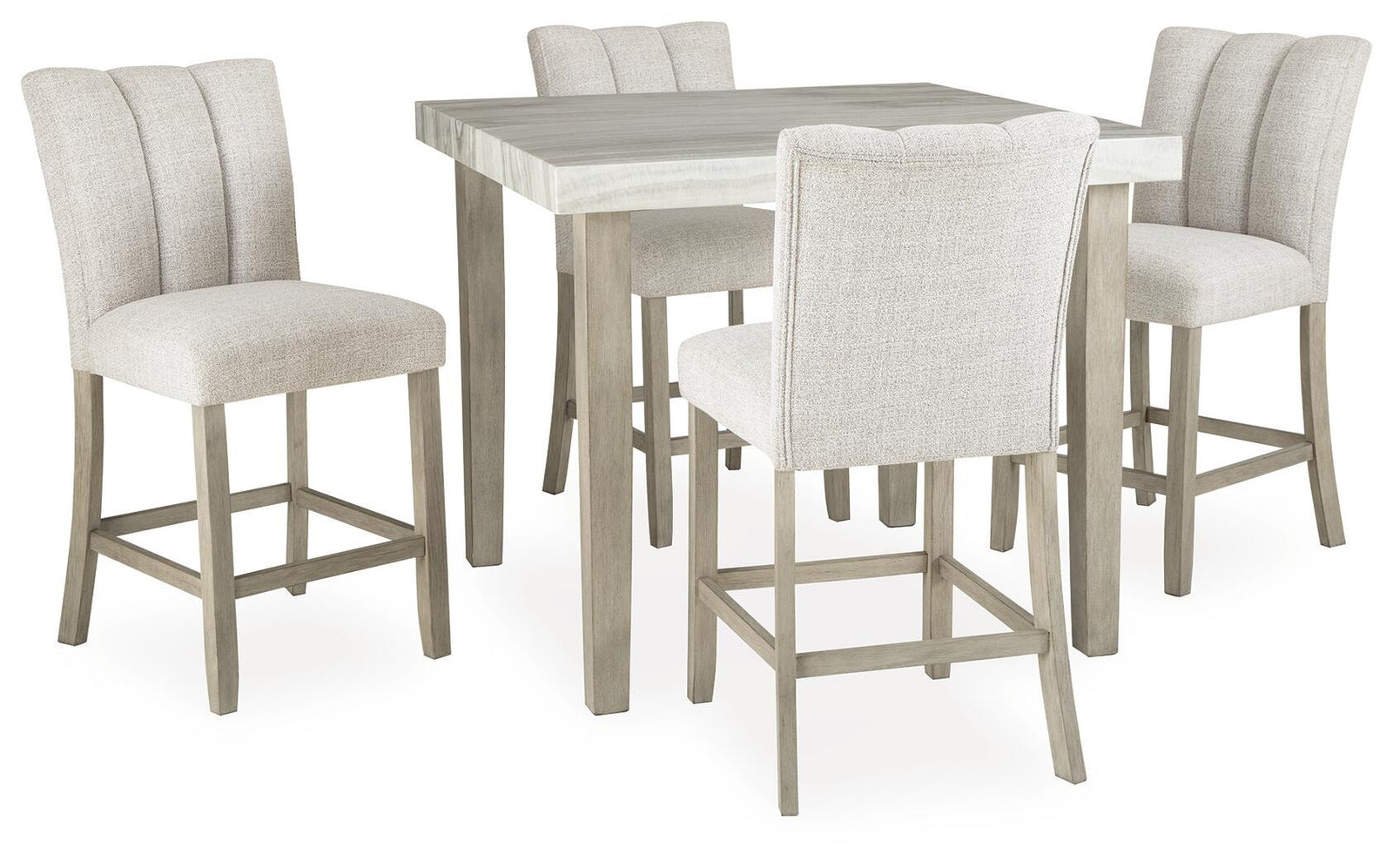 Larawyn Counter Height Dining Table and 4 Barstools (PCD575-SI)