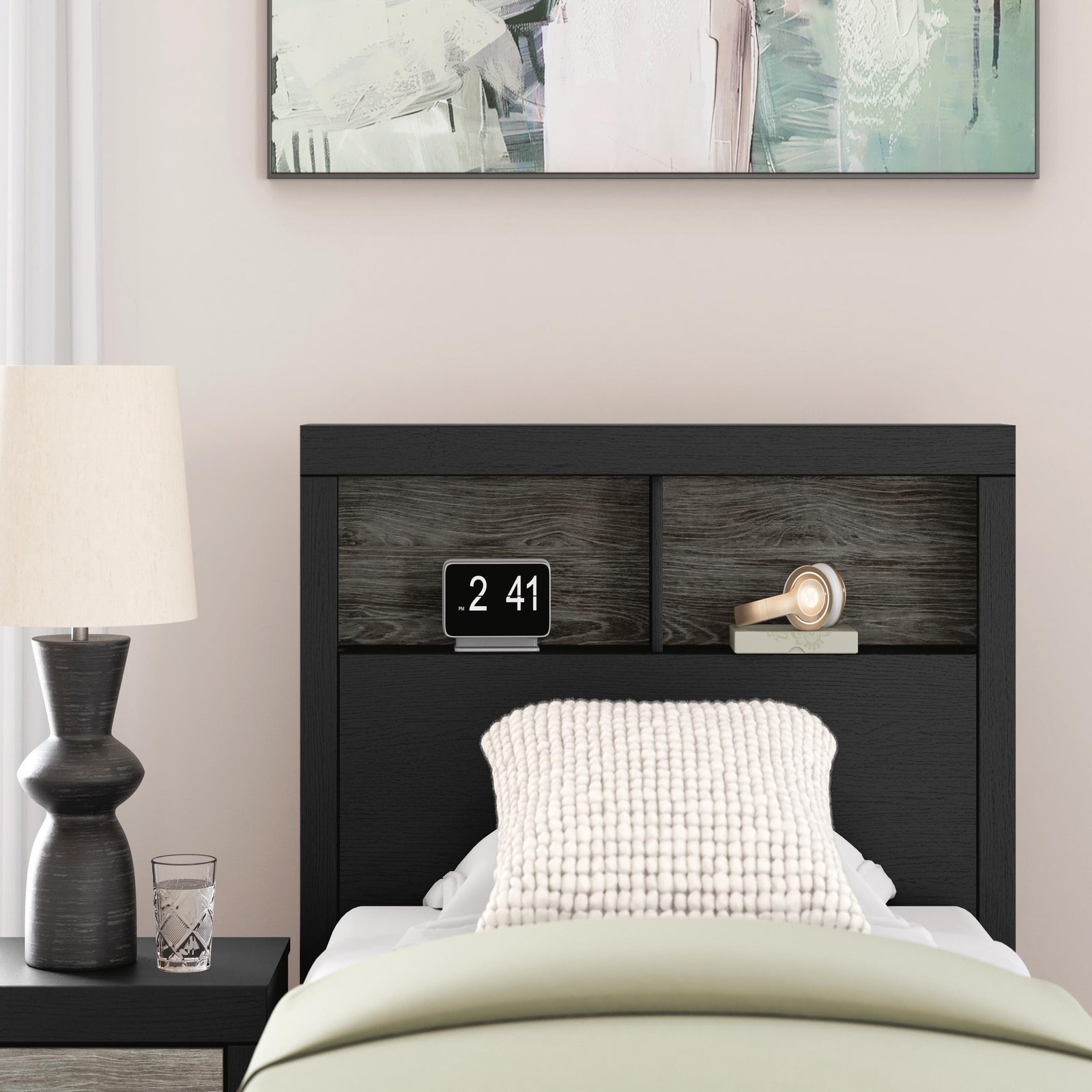 Broachmyn Lighted King Bookcase Headboard (PCB1118-SI) - Image 49