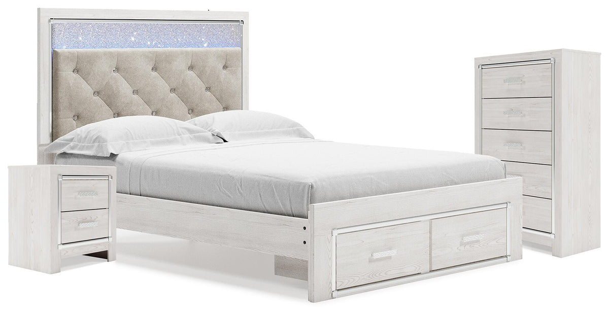 Altyra Storage Bed, Chest and Nightstand - White  (B2640-SI)