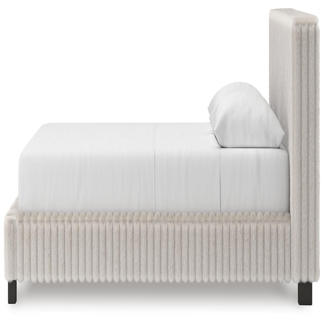 Zuraleus Queen Upholstered Bed, Dresser and Mirror (PCB3381-SI) - Image 13