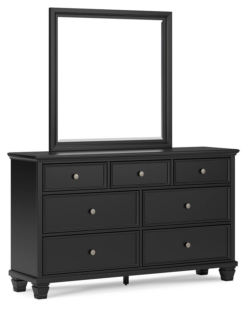 Lanolee Panel Bed, Dresser, Mirror and Nightstand - Black  (B687-SI) - Image 3