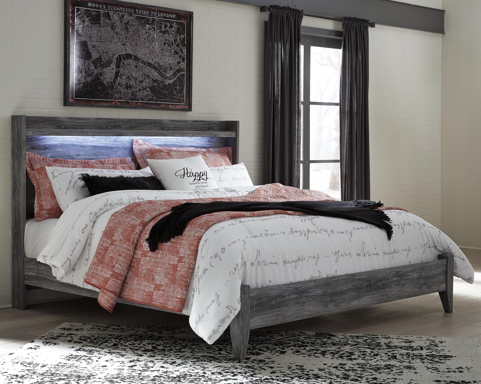 Baystorm Panel Bed - Gray  (B221-SI) - Image 2