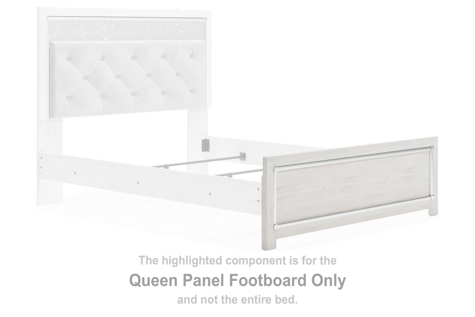 Altyra Panel Footboard - White  (B2640-SI) - Image 3