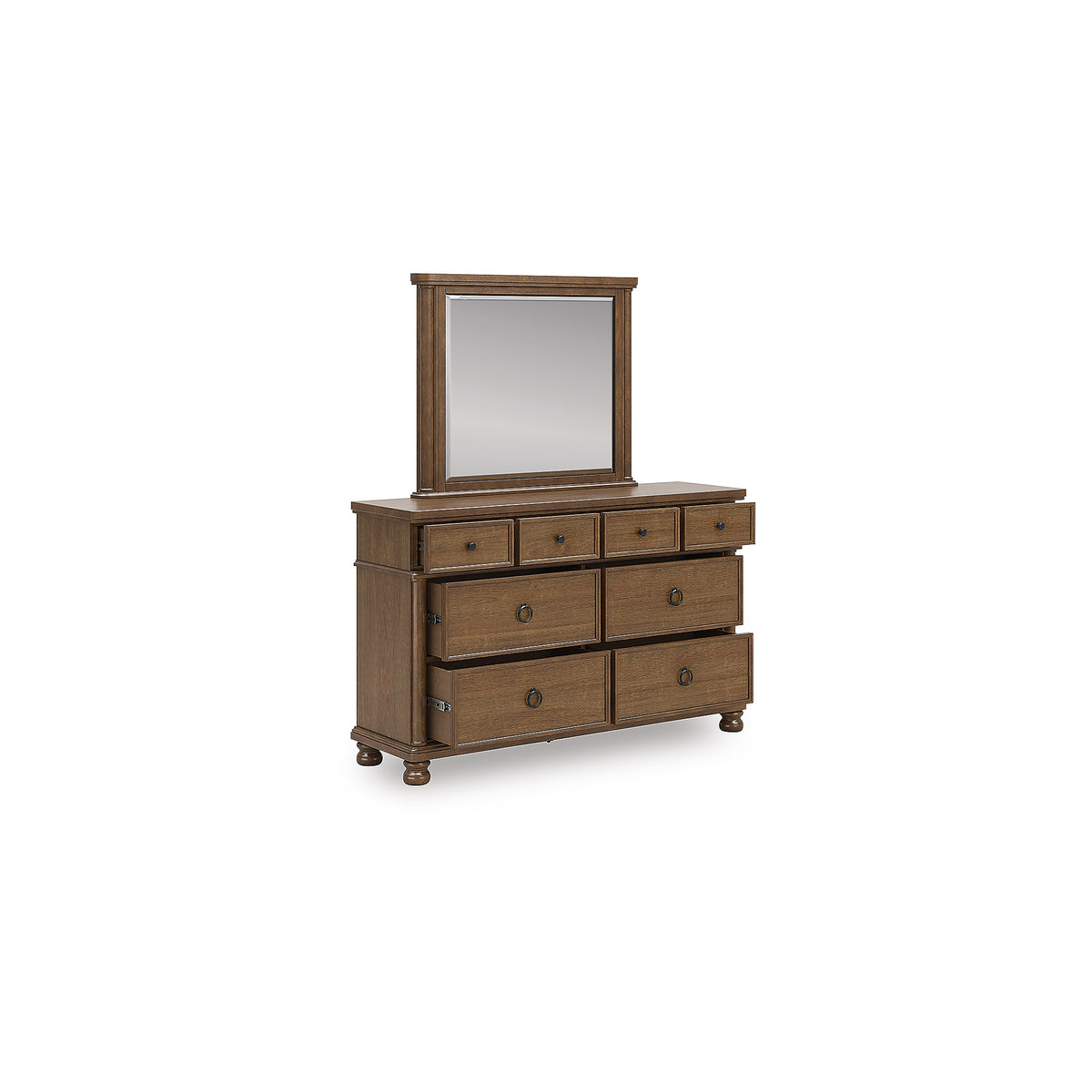Rowlenstown Queen Poster Bed, Dresser and Mirror (PCB824-SI) - Image 4