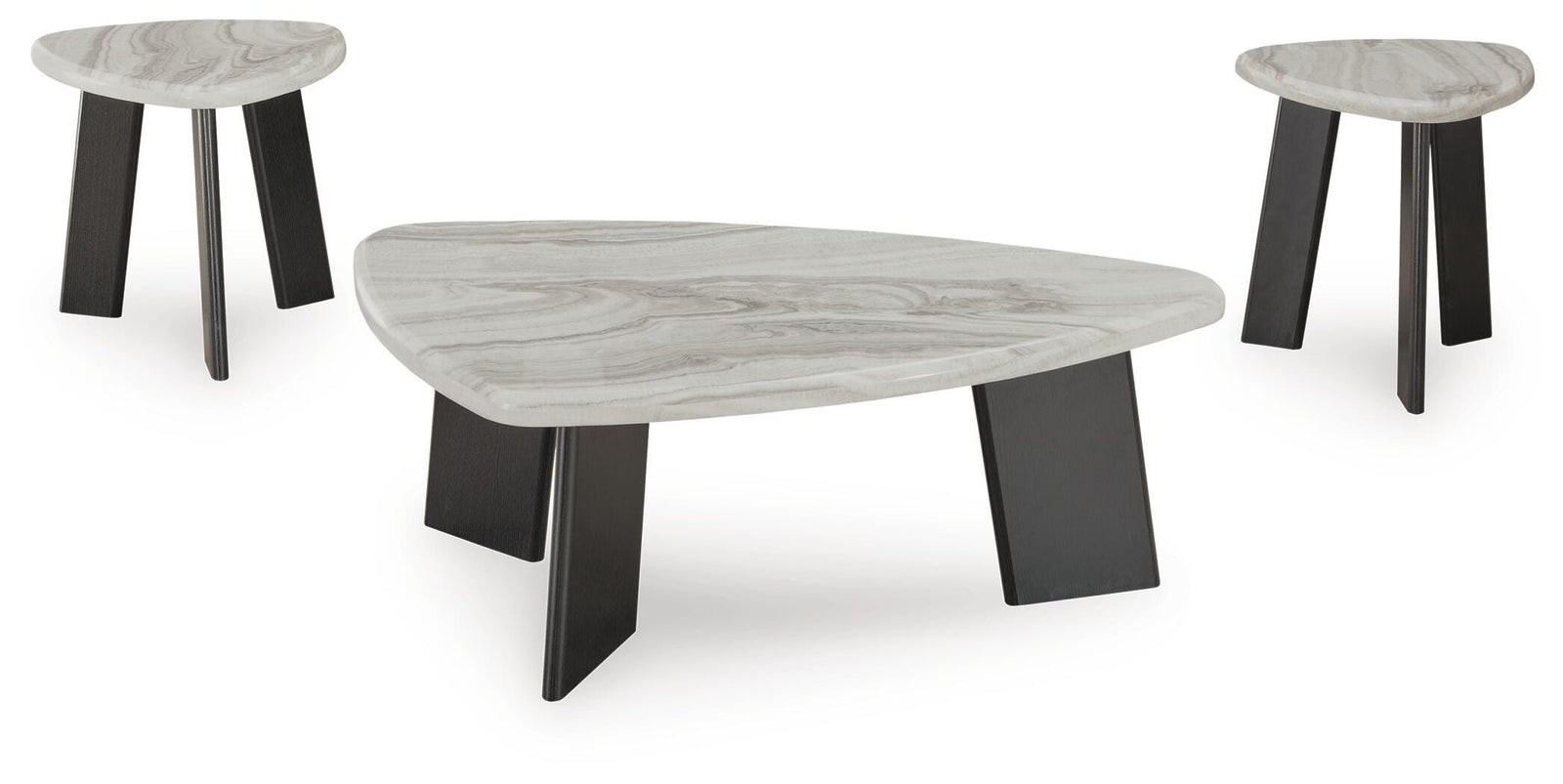 Lilyberg Table (Set of 3) - Gray/Black  (T389-SI)