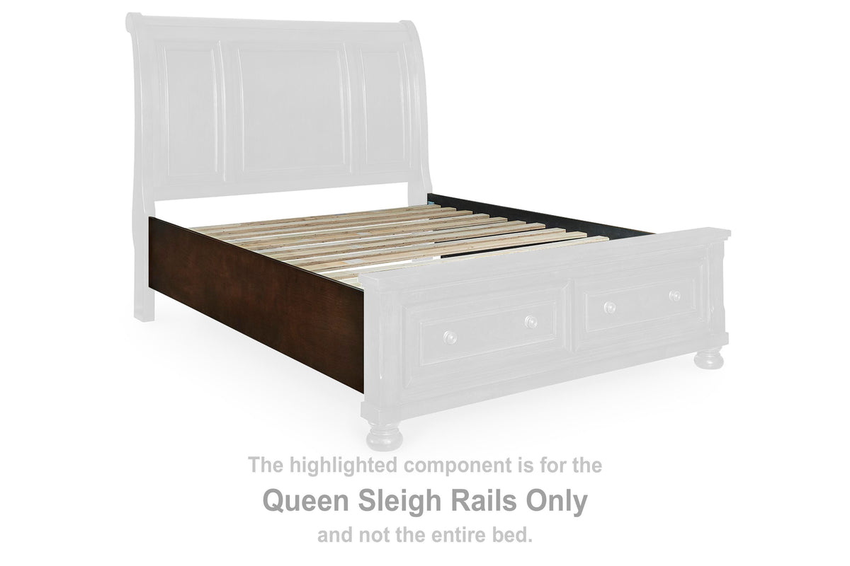 Porter Queen Rails with Roll Slats - Rustic Brown  (B697-SI)