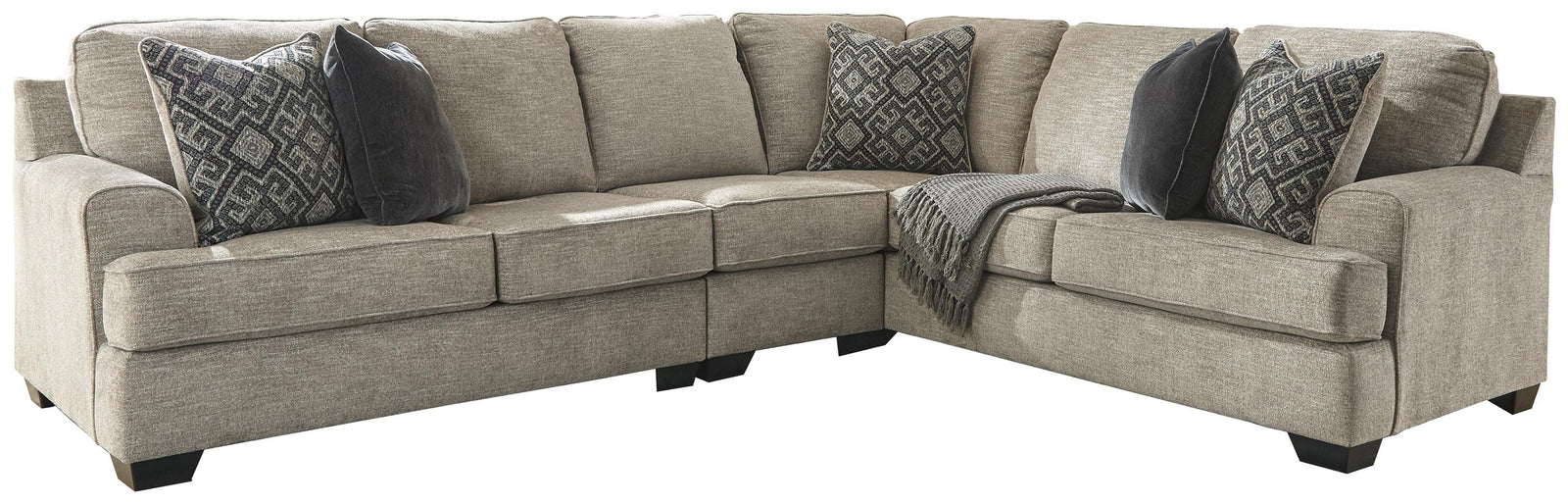 Bovarian 3-Piece Sectional with Ottoman (56103-SI)