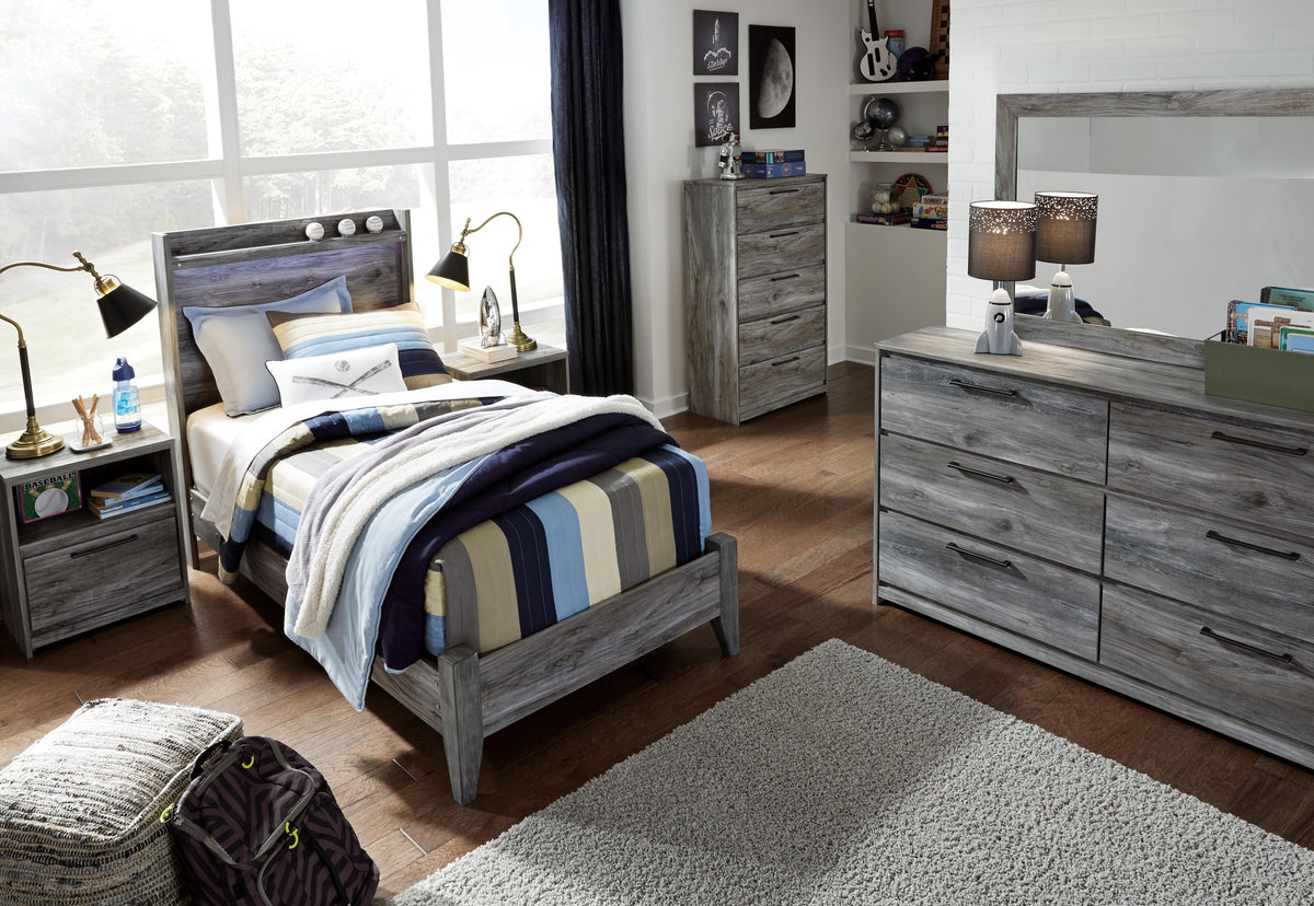 Baystorm Panel Bed (Youth) - Gray  (B221-SI) - Image 7