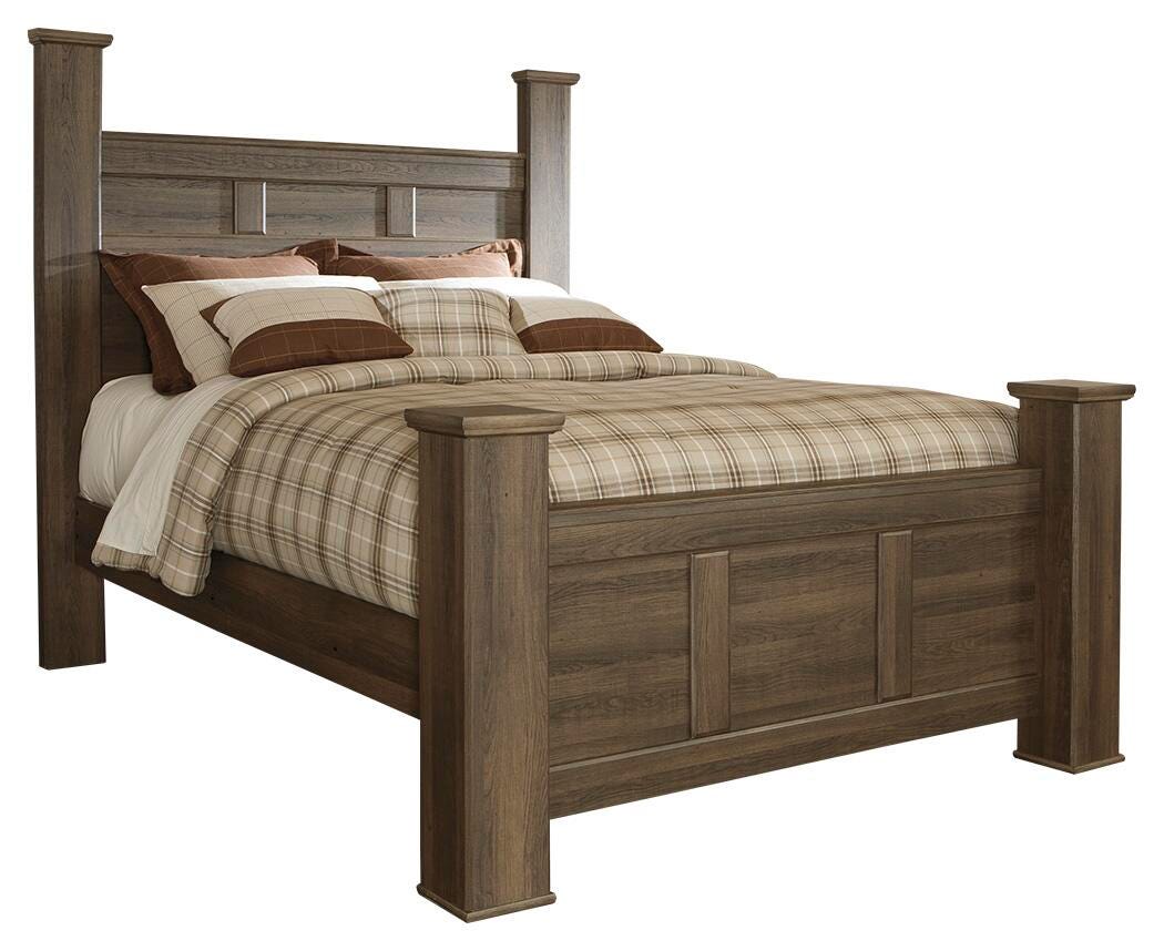 Juararo Poster Bed, Dresser and Mirror - Dark Brown  (B251-SI) - Image 2