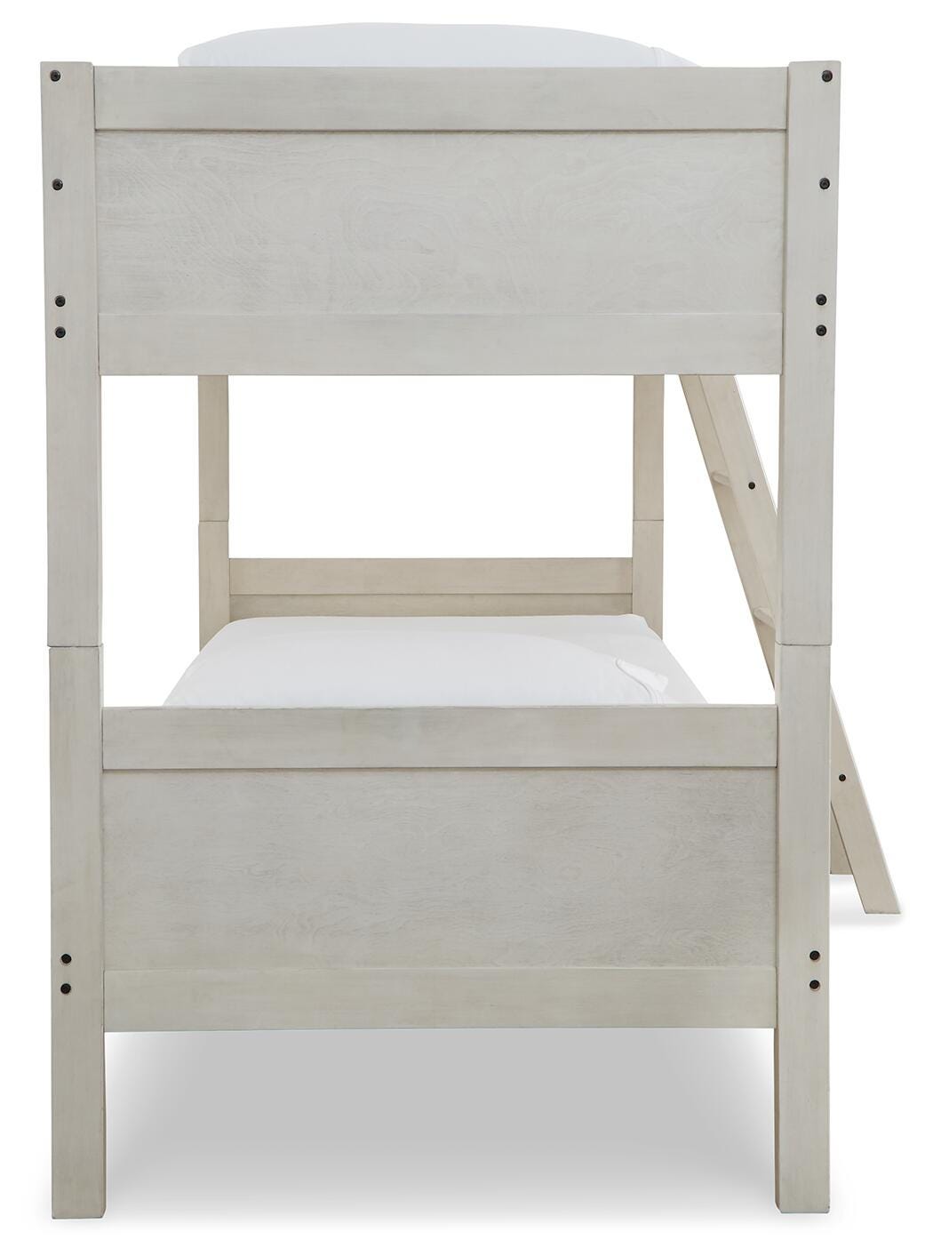 Robbinsdale Bunk Bed and Mattresses - Antique White  (B742-SI) - Image 7