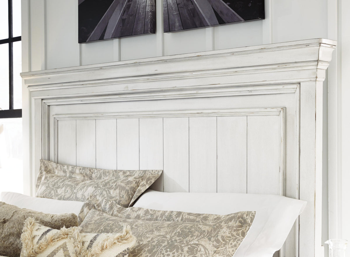 Kanwyn Panel Bed with Storage Bench - Whitewash  (B777-SI) - Image 3