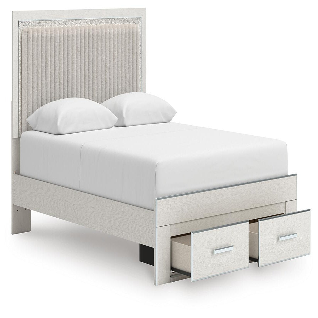 Zuraleus Queen Upholstered Panel Platform Storage Bed, Dresser and Mirror (PCB3381-SI) - Image 11