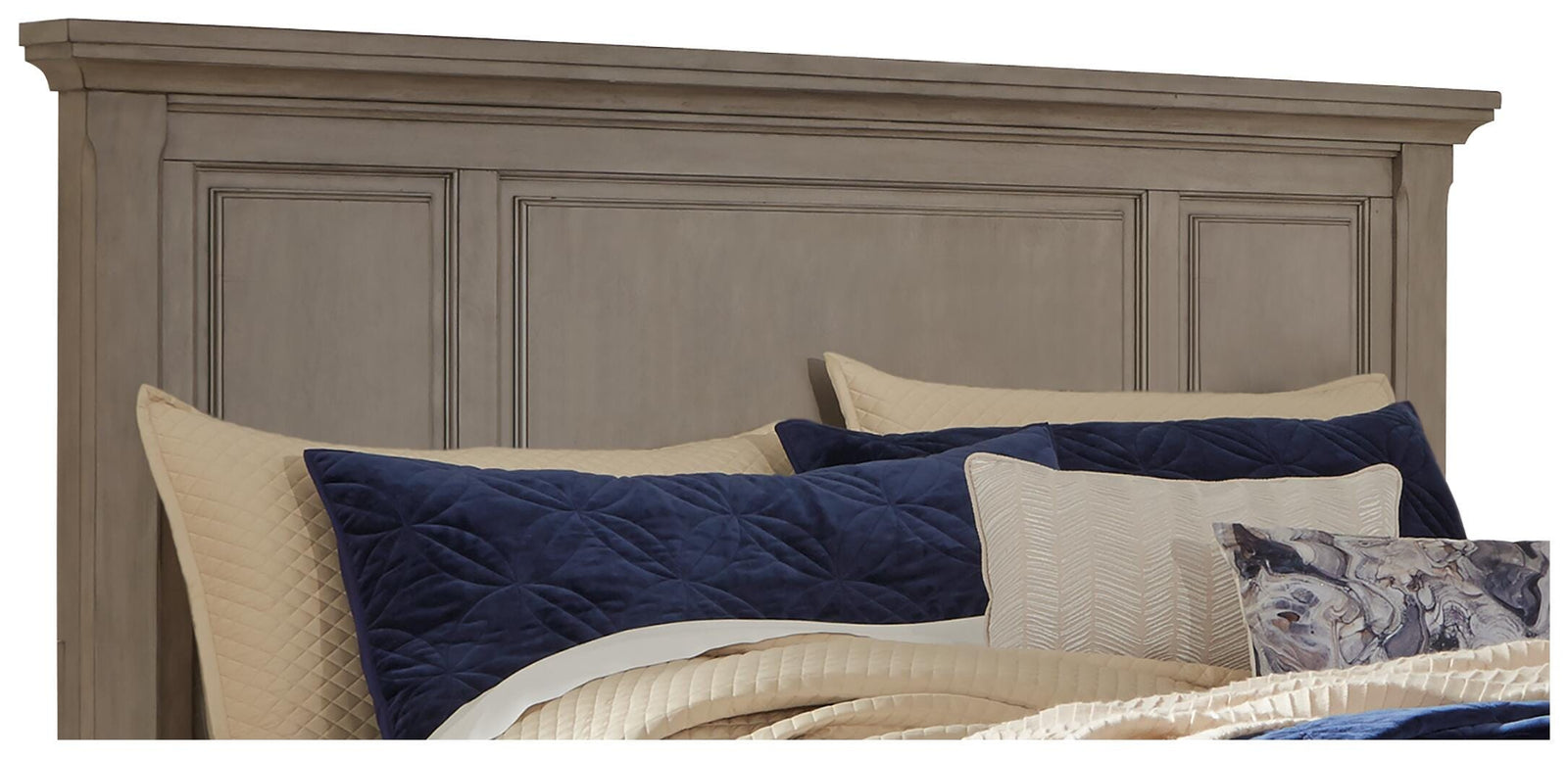 Lettner Panel Headboard - Light Gray  (B733-SI) - Image 3