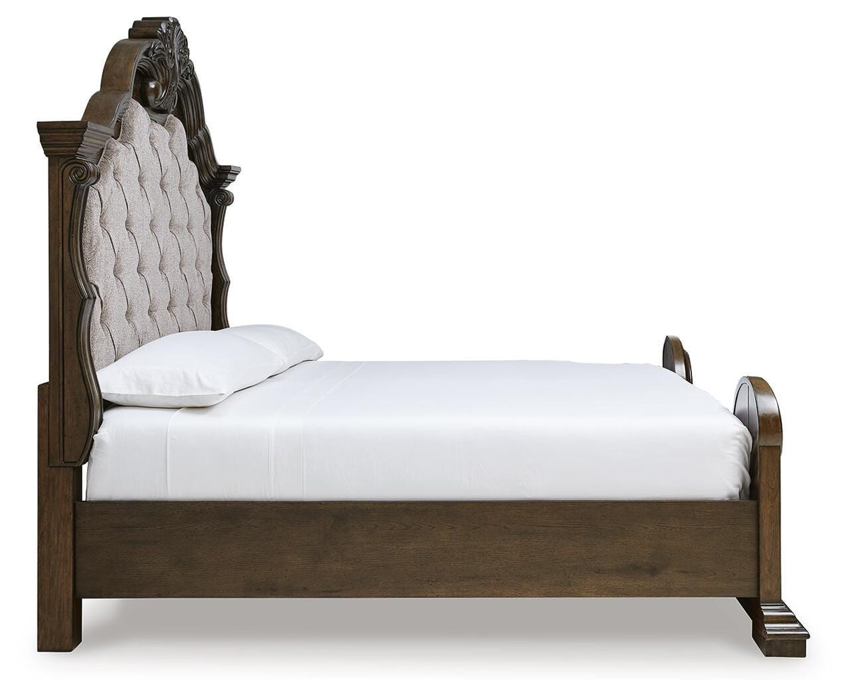 Maylee Upholstered Panel Bed and Dresser (B947-SI) - Image 9