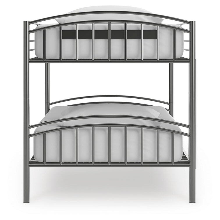 Lanceburg Twin over Twin Bunk Bed and 2 Mattresses (PCB400-SI) - Image 5