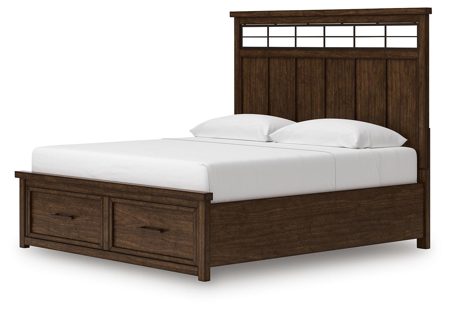 Taffenbrook Panel Storage Bed - Medium Brown  (B849-SI) - Image 6