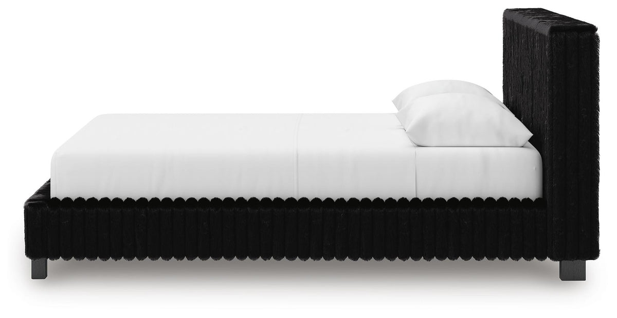 Zuraleus Queen Upholstered Bed, Dresser, Mirror and Nightstand (PCB3380-SI) - Image 14