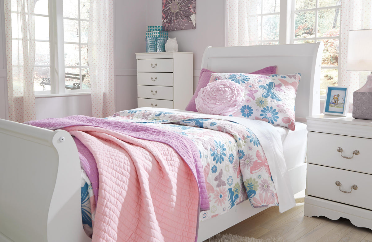 Anarasia Sleigh Headboard (Youth) - White  (B129-SI) - Image 10