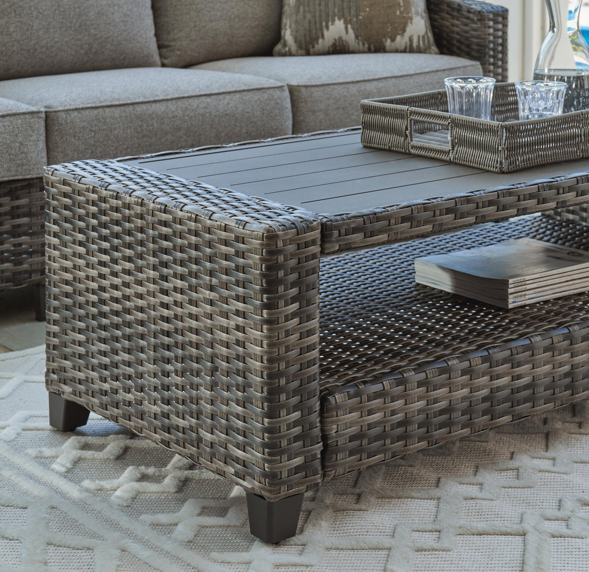 Oasis Court Outdoor Sofa/Chairs/Table Set (Set of 4) (P335-SI) - Image 9