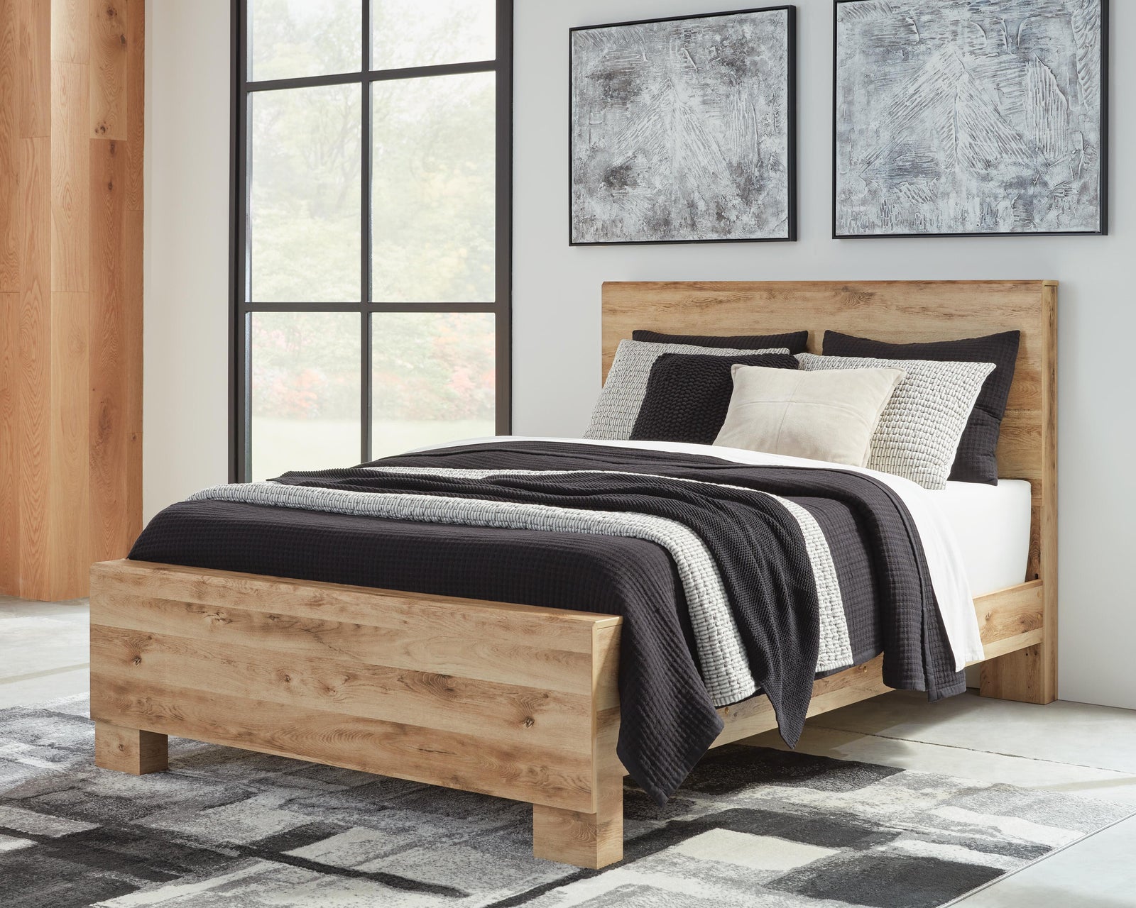 Hyanna Panel Bed - Tan Brown  (B1050-SI) - Image 5