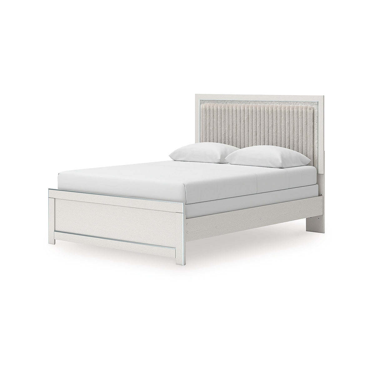 Zuraleus Queen Upholstered Panel Bed, Dresser, Mirror and Nightstand (PCB3381-SI) - Image 13