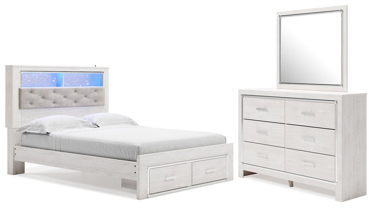 Altyra Bookcase Storage Bed, Dresser and Mirror (B2640-SI)