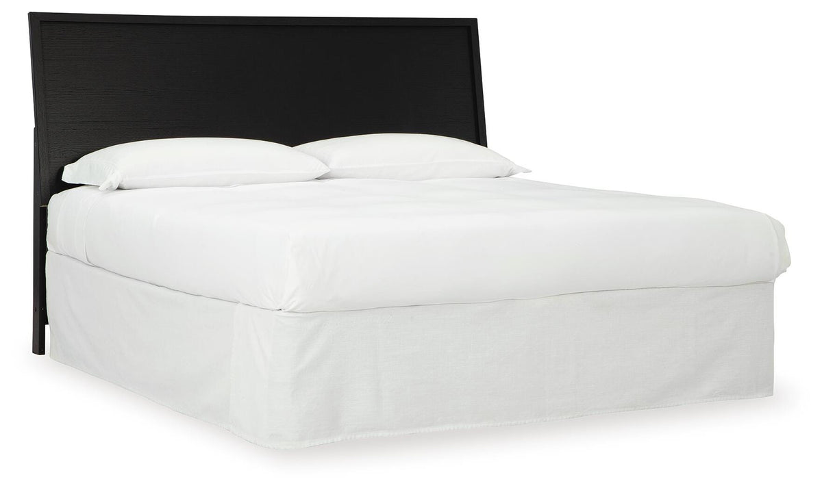 Danziar Panel Headboard - Black  (B1013-SI) - Image 2